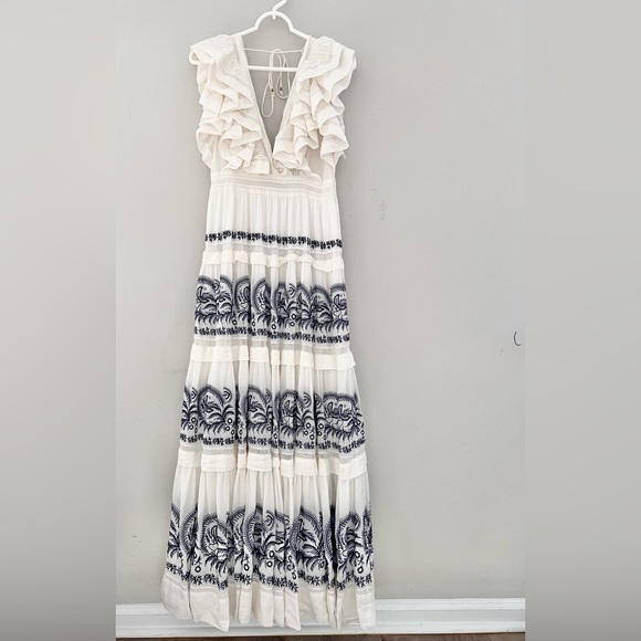 Ulla Johnson Marjorie Tiered Ruffle Maxi Dress Gown Size 2 - Picture 4 of 10